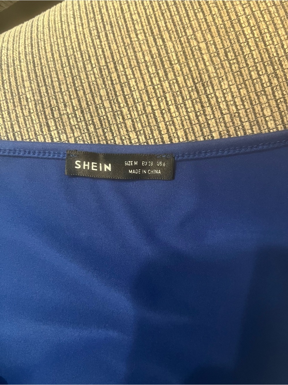 SHEIN Women’s Cobalt Blue Short Sleeve Ruched Dress - Picture 3 of 5